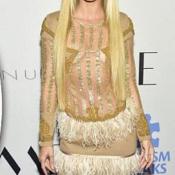Dresses & Skirts - Feather, Bead and Glitter oh my, Embellished Mini Dress